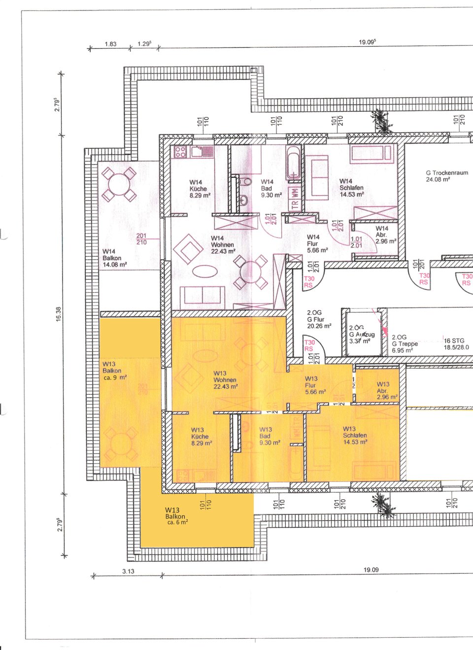 **vermietet** Barrierefreie Penthousewohnung in Löhne mit großer Dachterrasse, Fahrstuhl, Einbauküche und PKW-Stellplatz