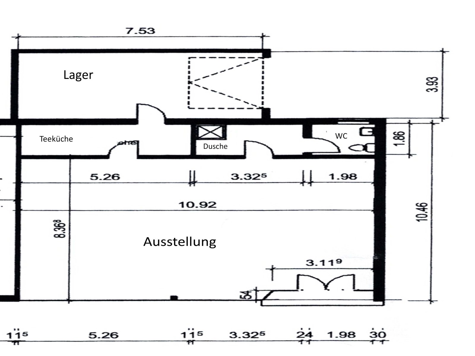 **vermietet** Gewerbefläche mit vielfältigen Nutzungsmöglichkeiten