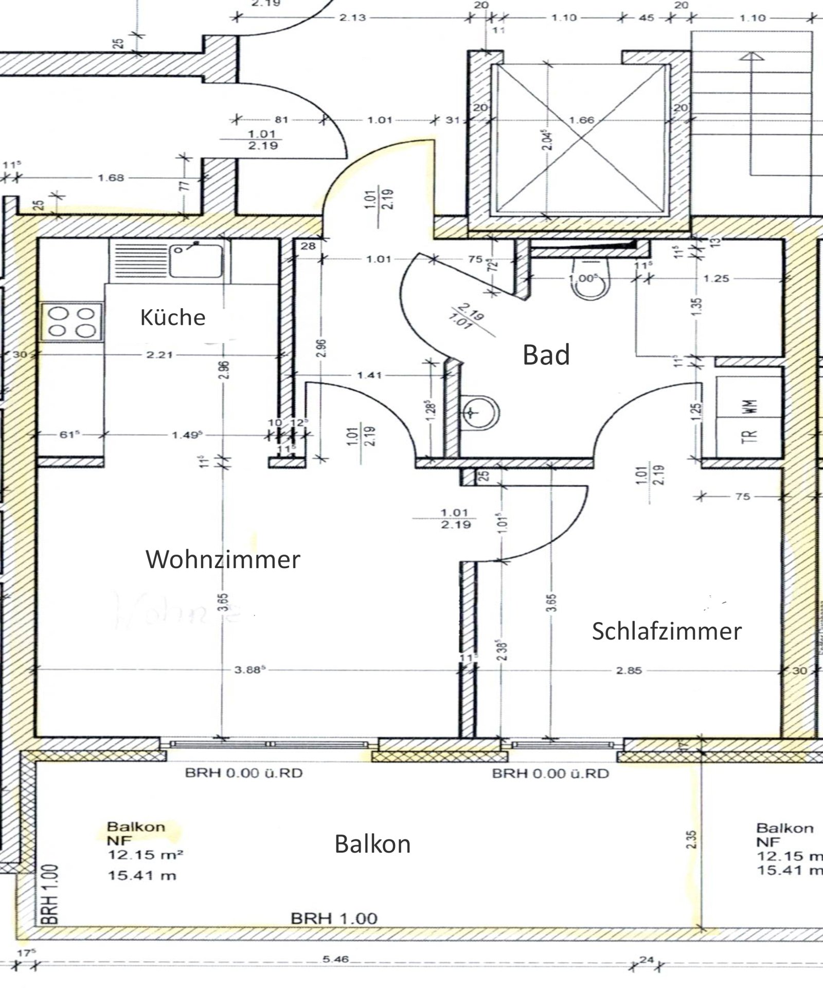 **vermietet** Barrierefreie 2-Zimmer Single-Wohnung mit großem Balkon, Fahrstuhl, Einbauküche und Stellplatz