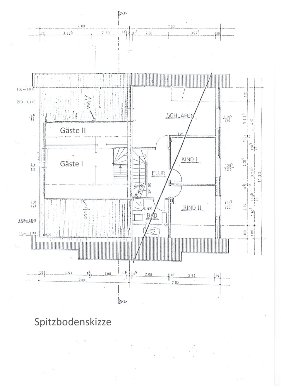 Spitzbodenskizze Spitzbodenskizze