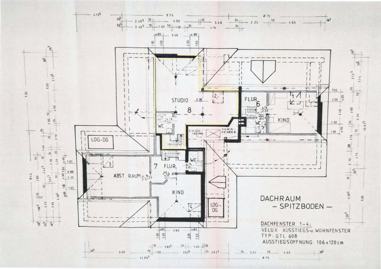 Grundriss Spitzboden 