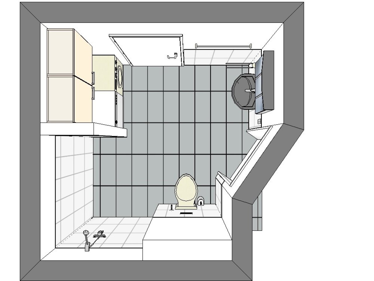 Wohnung - Bad Ansicht 2 Wohnung - Bad Ansicht 2