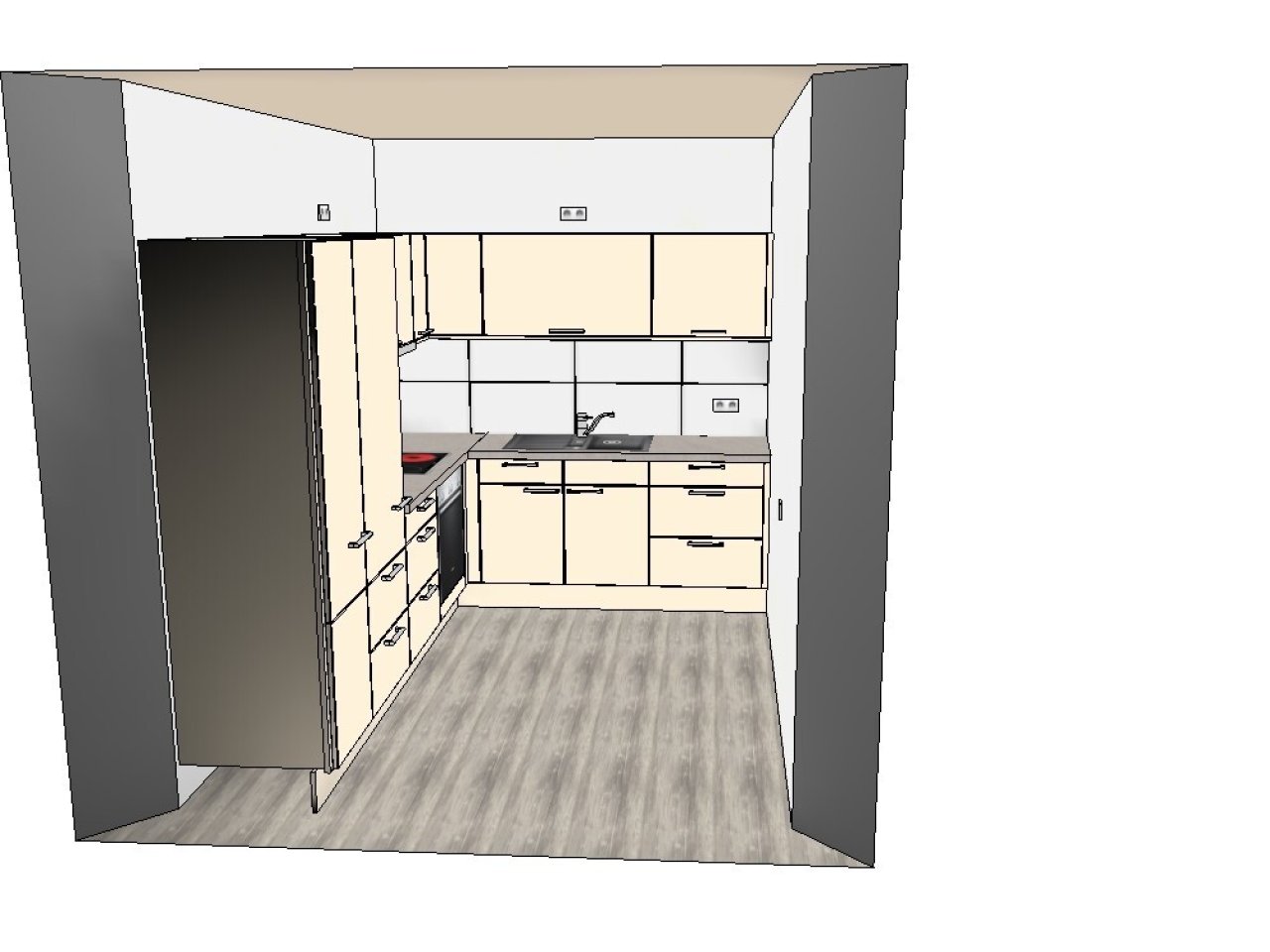 Wohnung - Küche Ansicht 1 Wohnung - Küche Ansicht 1