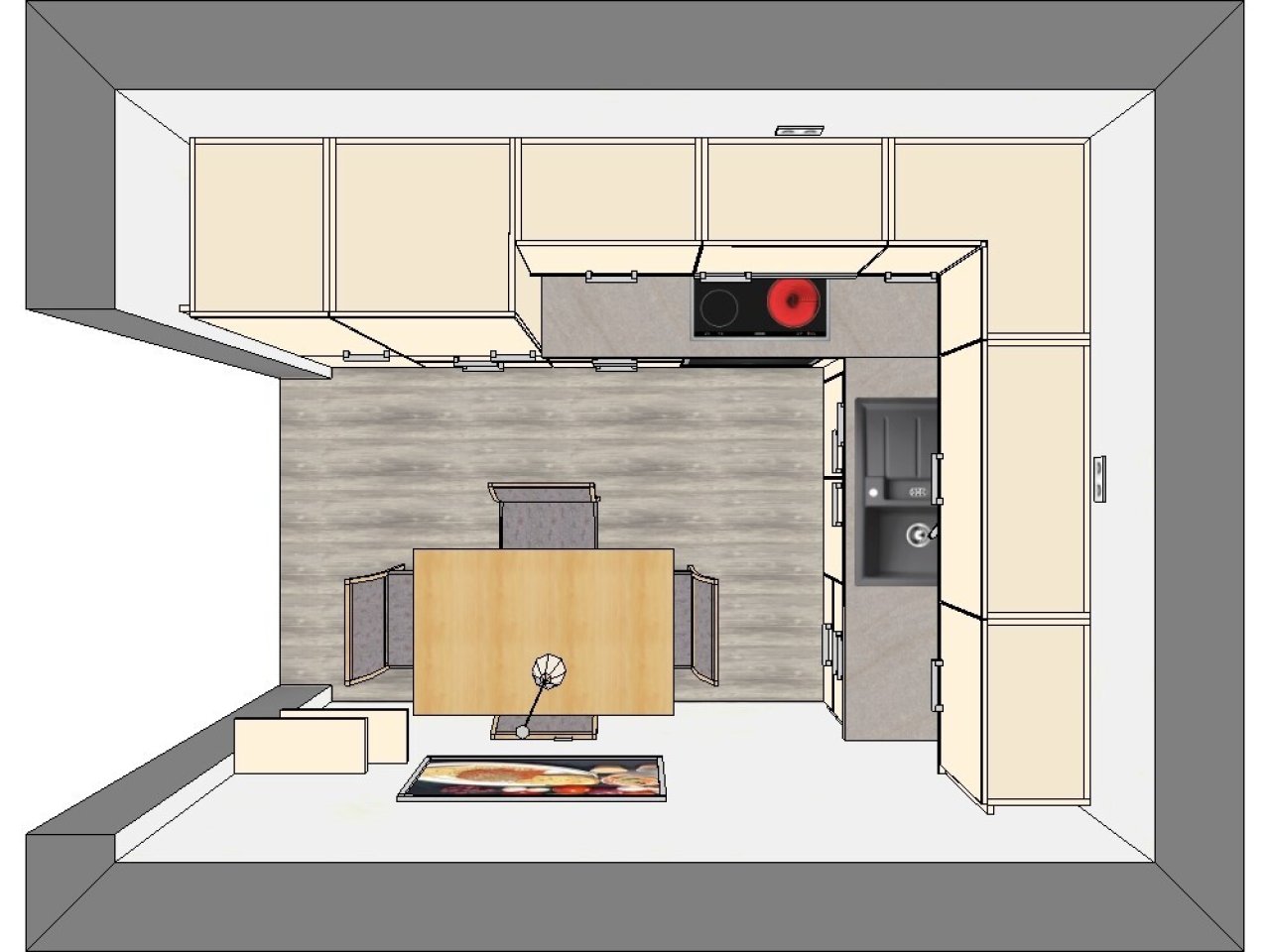 Wohnung - Küche Ansicht 2 Wohnung - Küche Ansicht 2