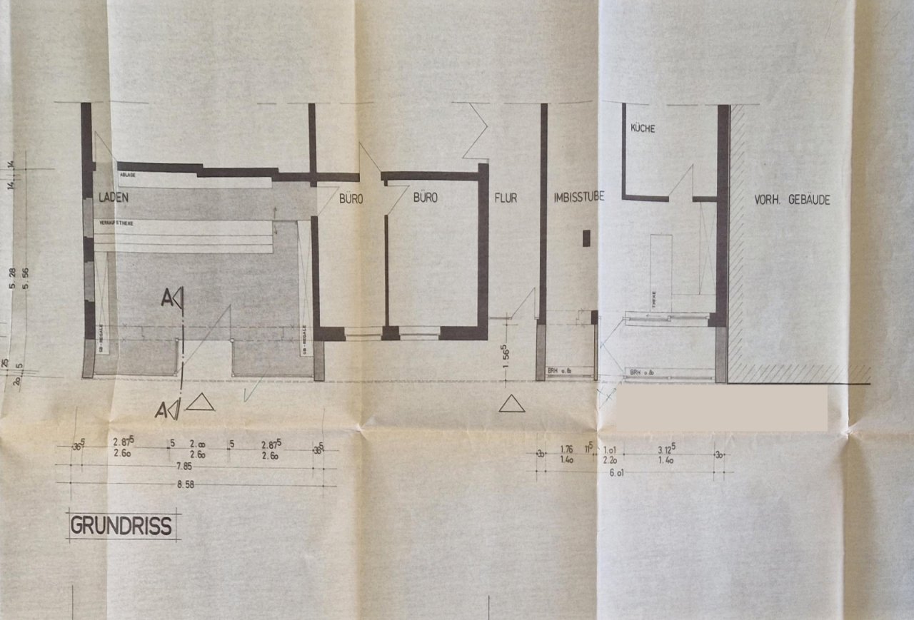 Grundriss Erweiterung Gewerbefront 