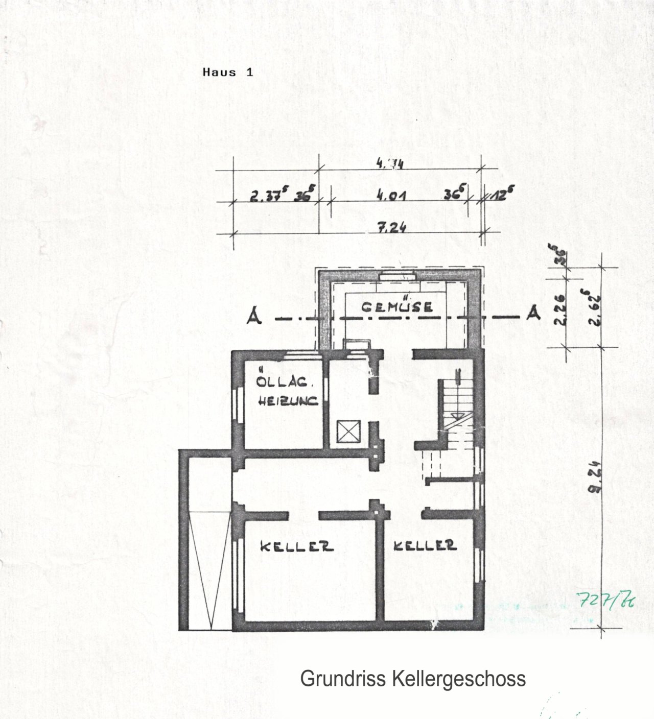 Grundriss KG Haupthaus Grundriss KG Haupthaus