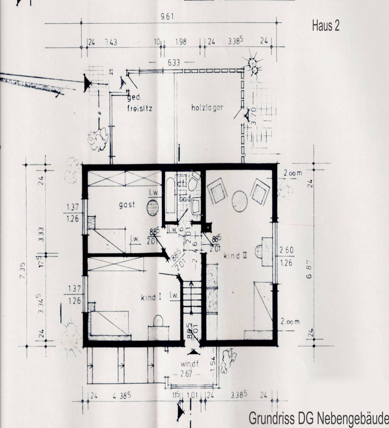 Grundriss DG Nebengebäude Grundriss DG Nebengebäude