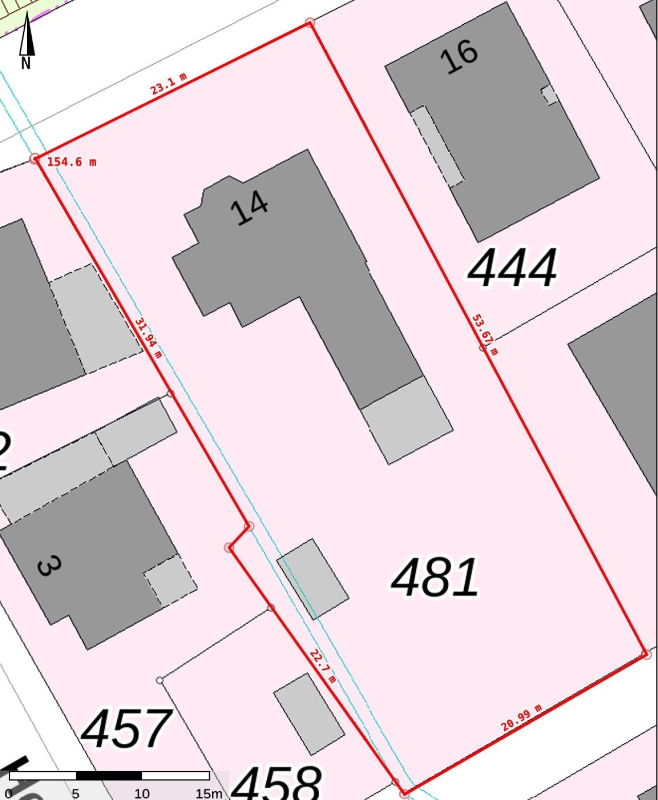 Lageplan mit Maßangabe Lageplan mit Maßangabe