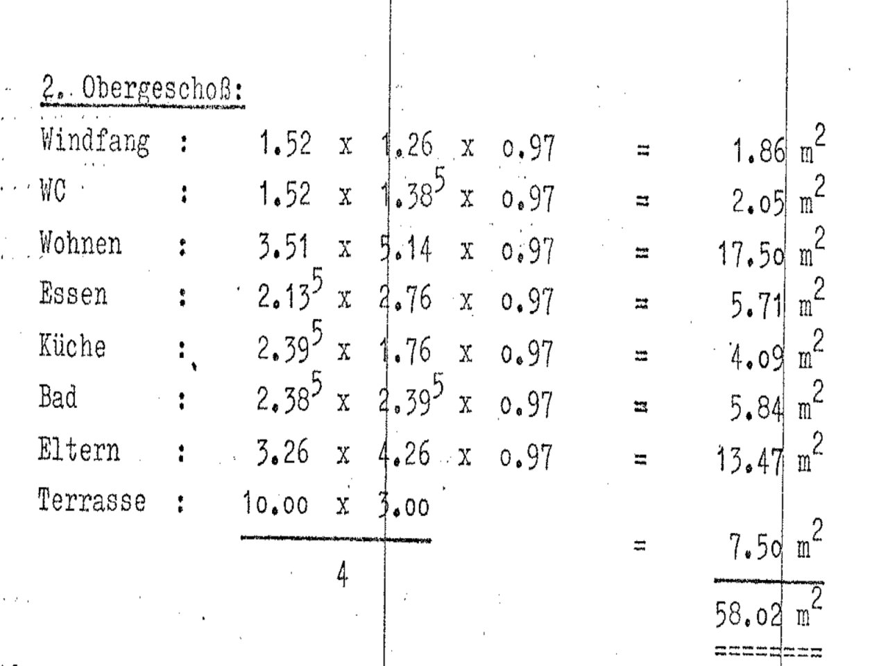 Wohnflächenberechnung Wohnflächenberechnung