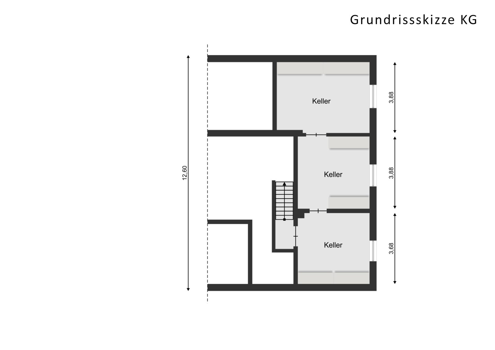 Grundrissskizze KG