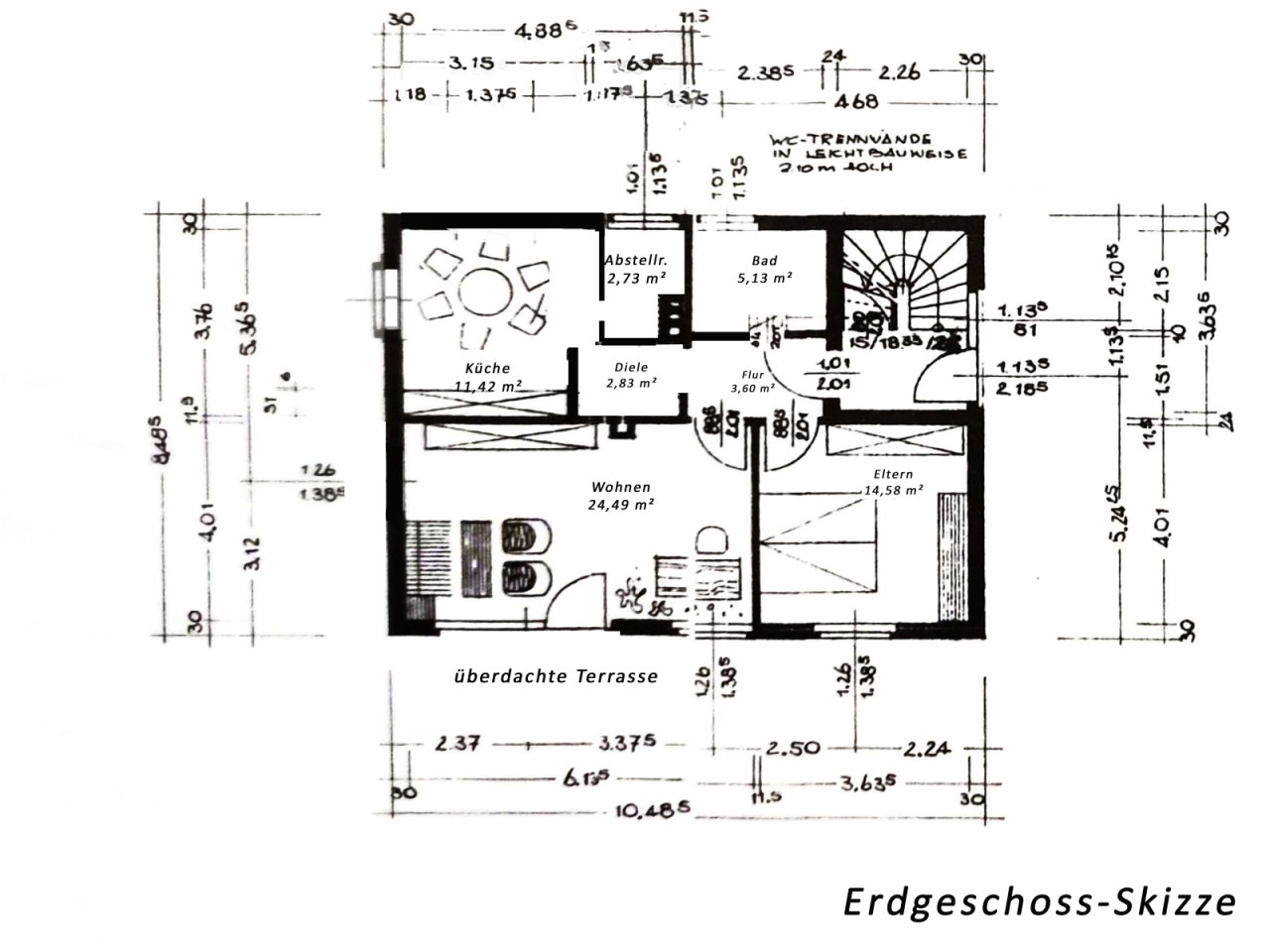 Grundriss-Skizze EG Grundriss-Skizze EG